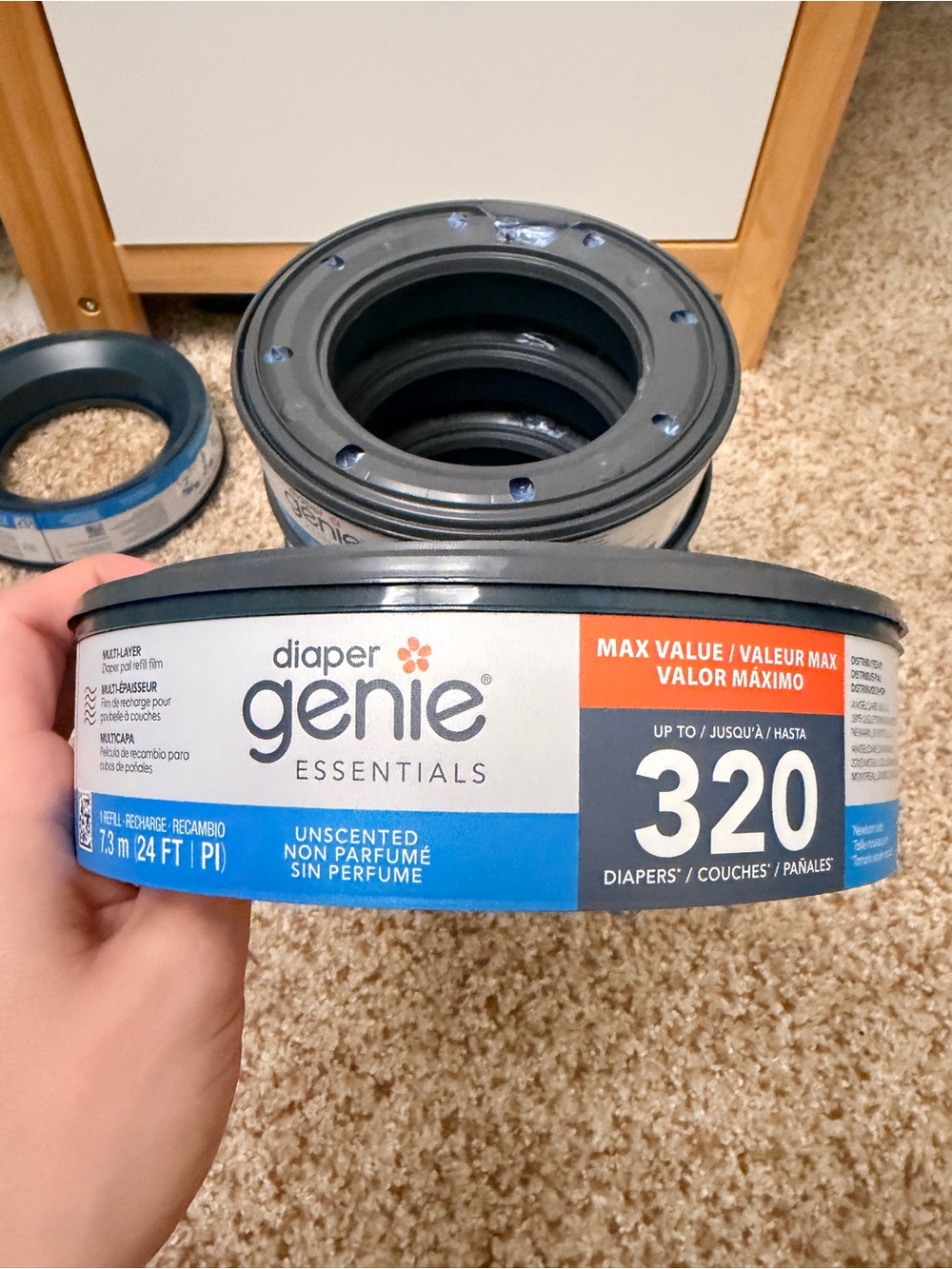 Diaper Genie Essentials Round Refill Canisters - Unscented 8 pack